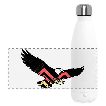 Drapeau des fans d’Adler Allemagne - Gourde isotherme panoramique 500 ml - blanc - Devant