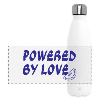 Angetrieben von Love Not Algorithms - Panorama Isolierflasche 500 ml - Weiß - Vorne