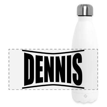 Dennis T-Shirt Geschenkidee - Panorama Isolierflasche 500 ml - Weiß - Vorne