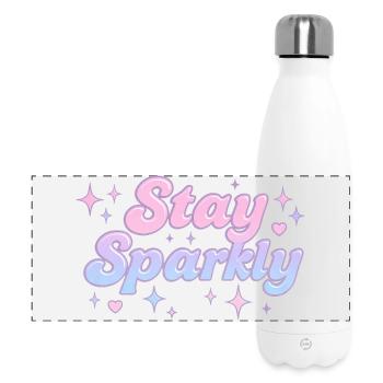 Stay Sparkly / Y2K Design - Panoramic Thermal Bottle 500 ml - white - Front