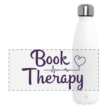 Thérapie par les livres Lecture de livres Dire - Gourde isotherme panoramique 500 ml - blanc - Devant