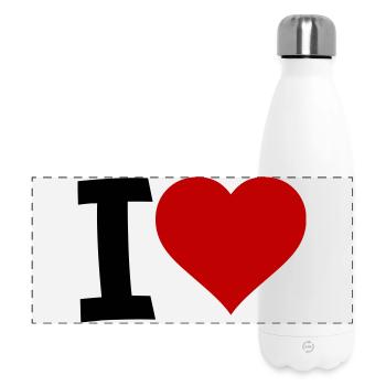 i love - Panoramic Thermal Bottle 500 ml - white - Front