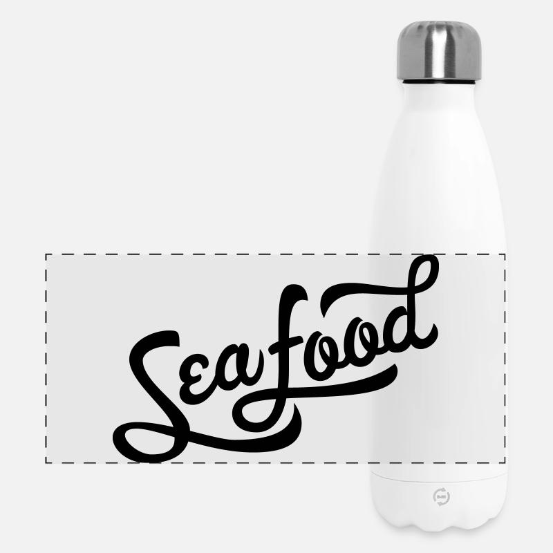 Seafood - Panorama Isolierflasche 500 ml - Weiß