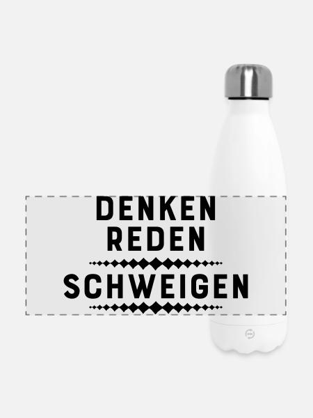 Lustige Sprüche - Panorama Isolierflasche 500 ml - Weiß