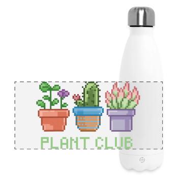 Pixel Plant Club Vibes - Panoramic Thermal Bottle 500 ml - white - Front