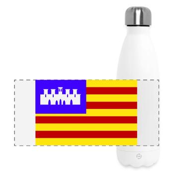 Drapeau de Majorque - Gourde isotherme panoramique 500 ml - blanc - Devant