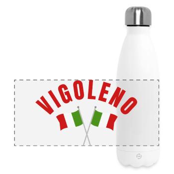 Vigoleno a franchi les drapeaux italiens - Gourde isotherme panoramique 500 ml - blanc - Devant