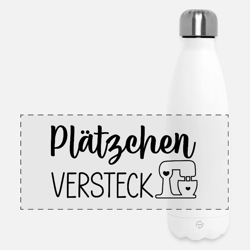 Plätzchen Versteck - Panorama Isolierflasche 500 ml - Weiß