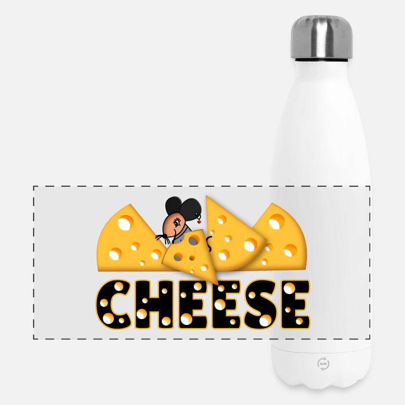 Cheese - Panorama Isolierflasche 500 ml - Weiß