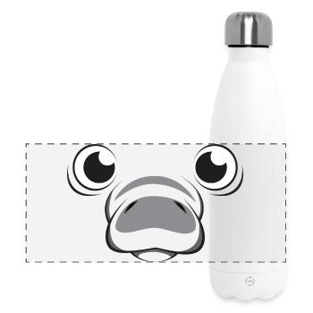 Manatee Face Kawaii Lazy Funny Face Kid Costume - Panoramic Thermal Bottle 500 ml - white - Front