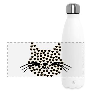 Cats Hearts Valentine's Day - Panoramic Thermal Bottle 500 ml - white - Front