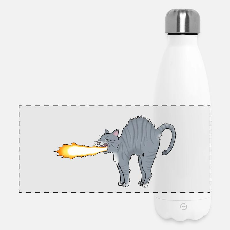 Lume-Cat - Panoramic Thermal Bottle 500 ml - white