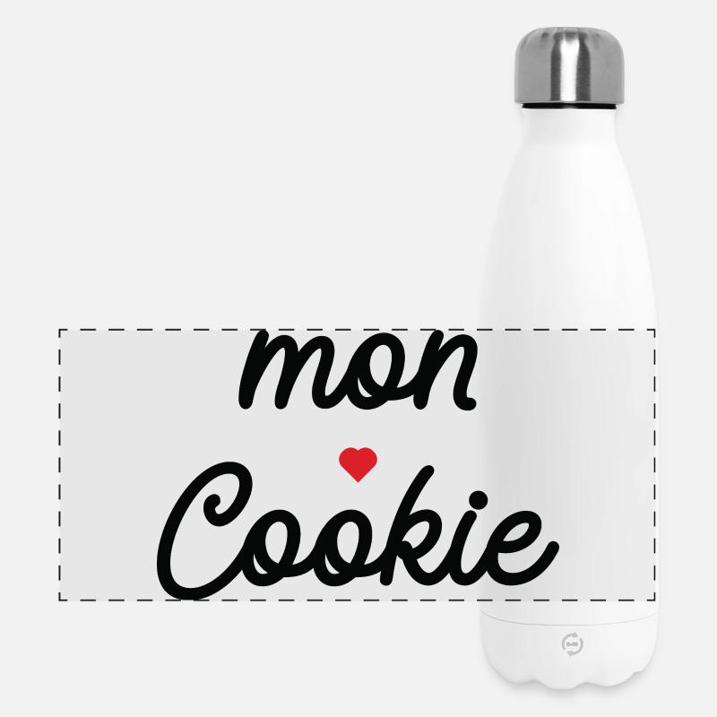 My Heart Cookie — Black Soft Typography - Panoramic Thermal Bottle 500 ml - white