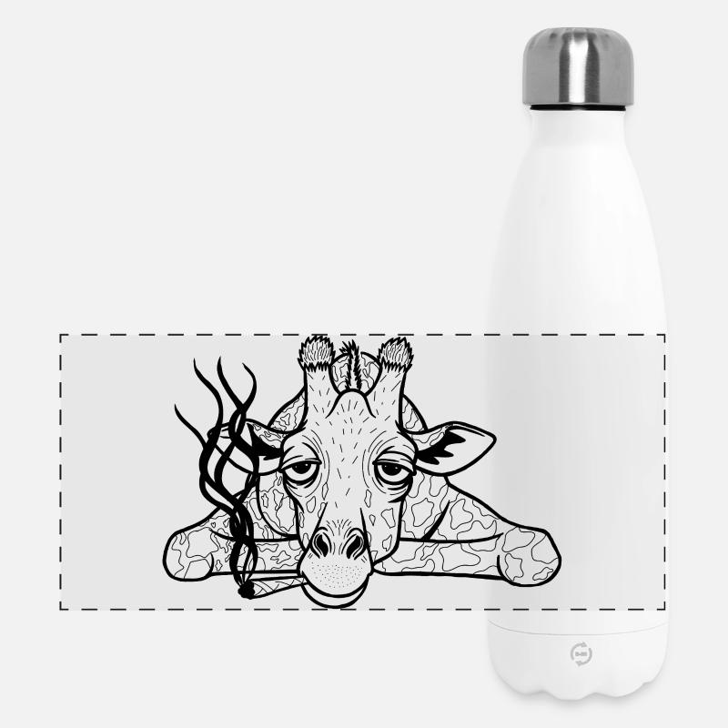 Lazy Giraffe - Panoramic Thermal Bottle 500 ml - white
