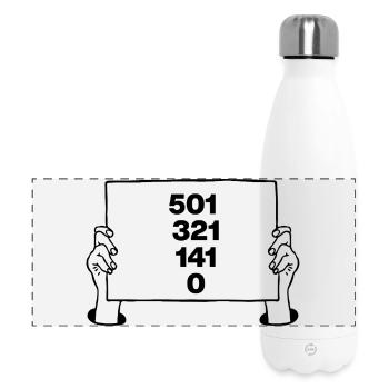501–0 en 9 fléchettes, Fan Sign, Neuf Parfaits, 180 - Gourde isotherme panoramique 500 ml - blanc - Devant