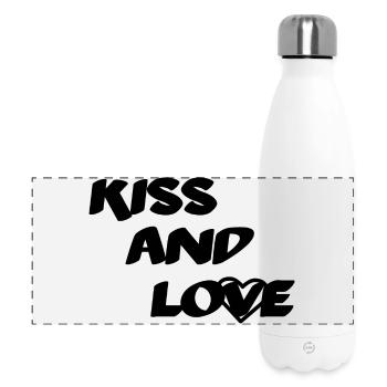 Kuss und Liebe - Panorama Isolierflasche 500 ml - Weiß - Vorne