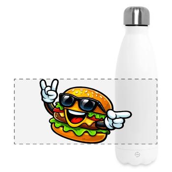 Cheerful Citizen with Sunglasses - Panoramic Thermal Bottle 500 ml - white - Front