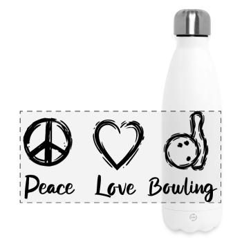 L’amour du bowling - Gourde isotherme panoramique 500 ml - blanc - Devant