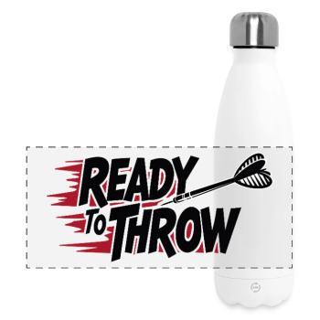 Prêt à lancer des fléchettes Tenue professionnelle - Gourde isotherme panoramique 500 ml - blanc - Devant