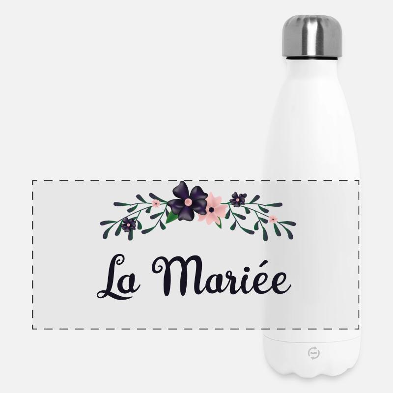 The Bride - Bucolic Collection -customizable - Panoramic Thermal Bottle 500 ml - white