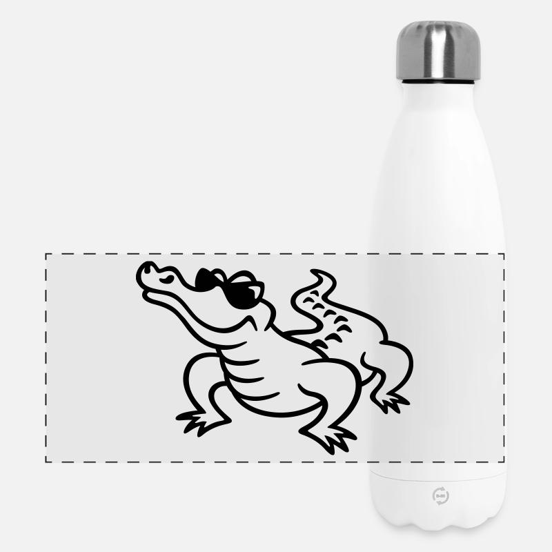 croco cool - Panoramic Thermal Bottle 500 ml - white