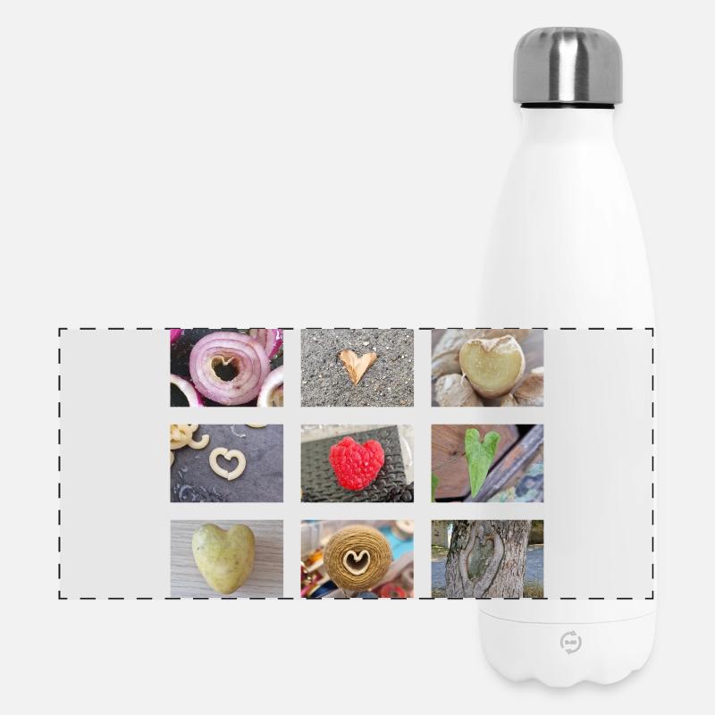 Love ist everywhere. - Panorama Isolierflasche 500 ml - Weiß