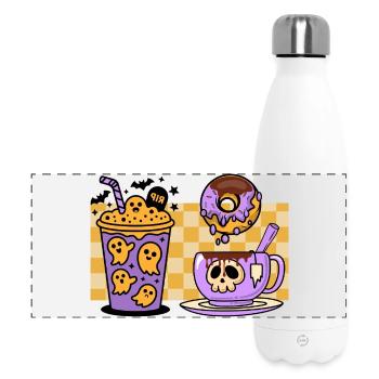 COFFEE_TIME - Gourde isotherme panoramique 500 ml - blanc - Devant
