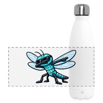 Dabbing Libelle - Panorama Isolierflasche 500 ml - Weiß - Vorne