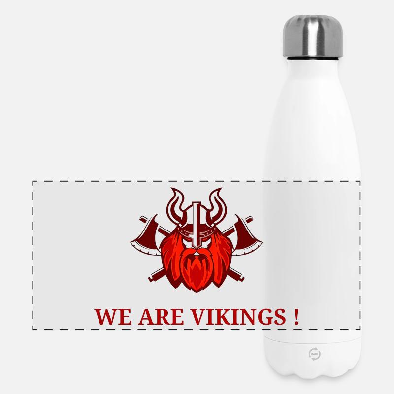 Viking Ancient Circle of War - Panoramic Thermal Bottle 500 ml - white