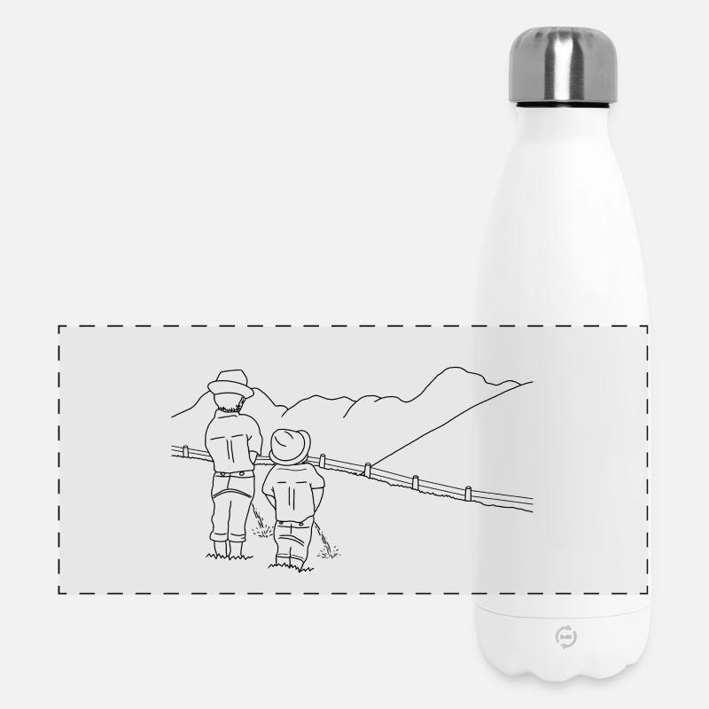 Bieslnde Buam - Panorama Isolierflasche 500 ml - Weiß