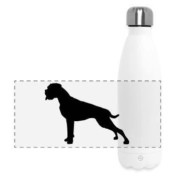 Boxer Stand silhouette - Panorama Isolierflasche 500 ml - Weiß - Vorne