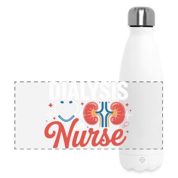 Dialysis nurse motif with kidney - Panoramic Thermal Bottle 500 ml - white - Front