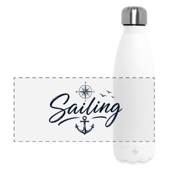 L’amour de la voile - Gourde isotherme panoramique 500 ml - blanc - Devant