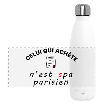 Celui_qui_achete_n-est_spa_parisien - Panoramic Thermal Bottle 500 ml - white - Front