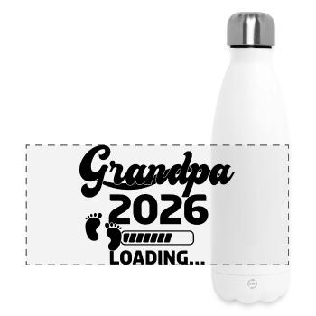 Papy 2026 Chargement - Gourde isotherme panoramique 500 ml - blanc - Devant