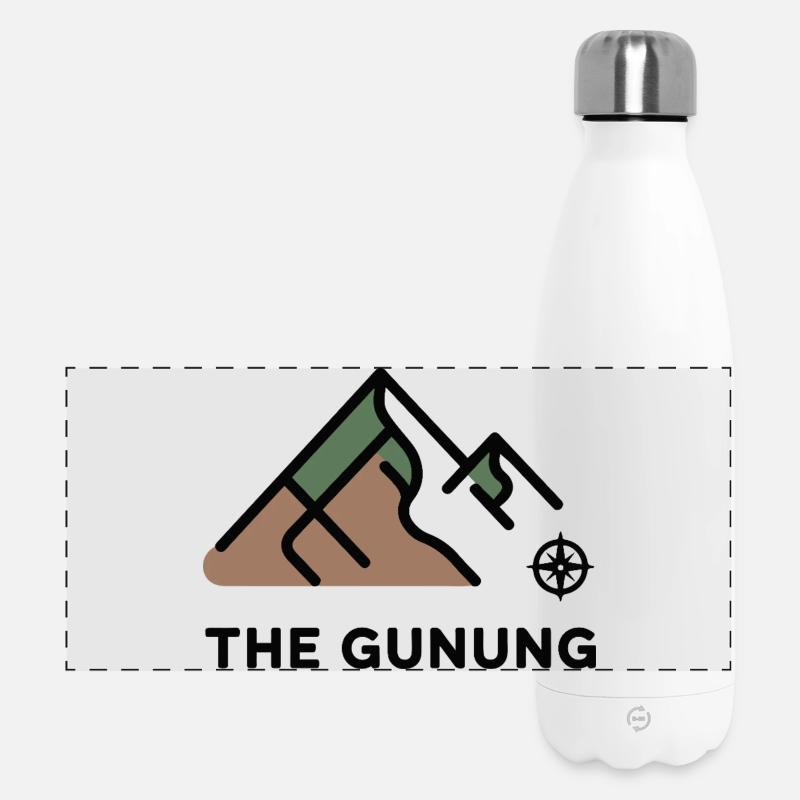 Mountain Peak Abenteuer - Panorama Isolierflasche 500 ml - Weiß