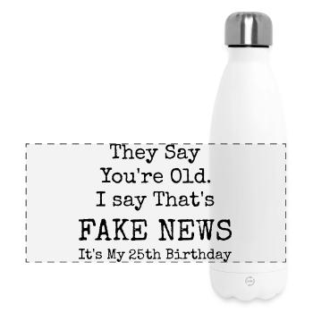 25th Birthday | 25 Years Old Birthday - Panoramic Thermal Bottle 500 ml - white - Front