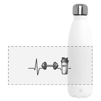 Fitness Motivations Power Design - Gourde isotherme panoramique 500 ml - blanc - Devant