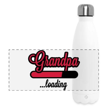 Grandpa loading - Panorama Isolierflasche 500 ml - Weiß - Vorne