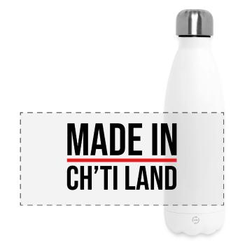 Made in Ch'ti land - Panoramic Thermal Bottle 500 ml - white - Front