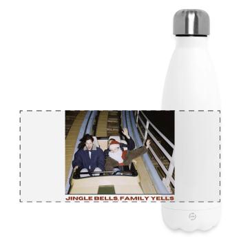 Montagnes russes de Noël - Gourde isotherme panoramique 500 ml - blanc - Devant