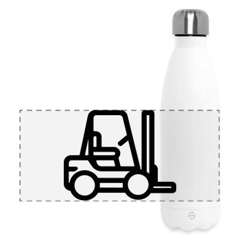 Chariot élévateur - Gourde isotherme panoramique 500 ml - blanc - Devant