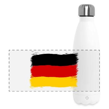 Deutschland Farben schwarz rot gold - Panorama Isolierflasche 500 ml - Weiß - Vorne