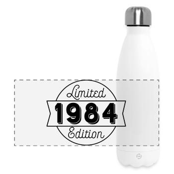 Année de naissance : 1984 - Gourde isotherme panoramique 500 ml - blanc - Devant