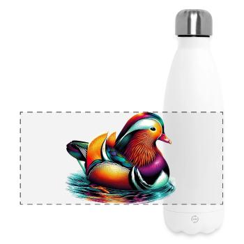 Canard mandarin - Gourde isotherme panoramique 500 ml - blanc - Devant