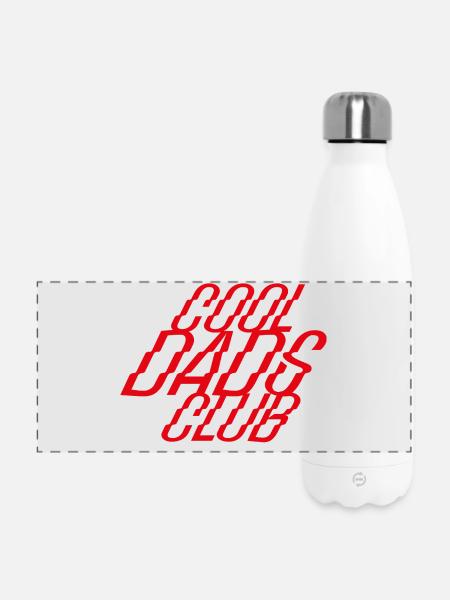 Cool Dads Club – Stylischer Vater-Look - Panorama Isolierflasche 500 ml - Weiß