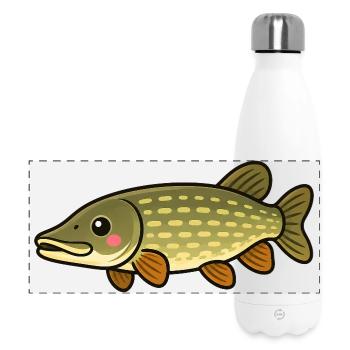 Cute Pike Kids Angeldesign - Panorama Isolierflasche 500 ml - Weiß - Vorne