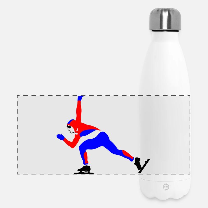 speed skating - Panoramic Thermal Bottle 500 ml - white