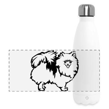 Zwergspitz - Panorama Isolierflasche 500 ml - Weiß - Vorne