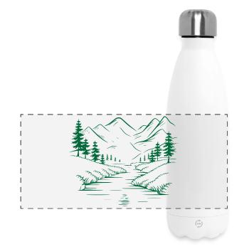Mountains - Panoramic Thermal Bottle 500 ml - white - Front